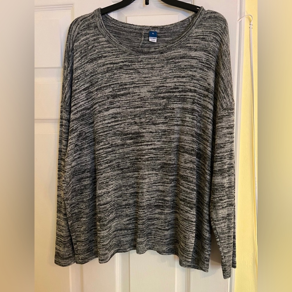 Old Navy Heathered Gray Oversized Top XL